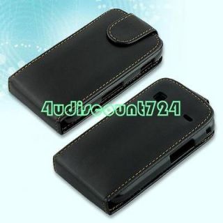 black leather case cover for samsung galaxy gio s5660 from