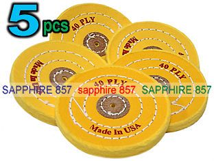 Pcs 100mm Polishing Wheel Jewelers Buffing Machine Yellow 0704