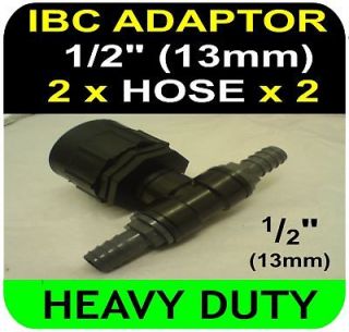 ibc to 2 x 1 2 13mm hose adapter tank