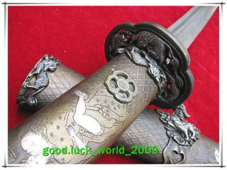 vintage japanese nice sword katana damascus blade 78 from china