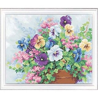 potted pansies paint by number kit  7