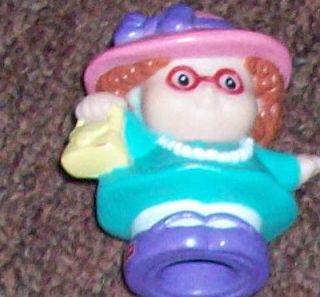 Fisher Price Little People Maggie girl lady mom school bus dress 