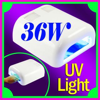36W Professional 110V/220V UV Nail Art Gel Curing Polish Light Dryer+4 