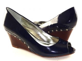 STYLE&CO. SINDY Womens Shoes Dep Indigo Navy Peep Toe Pumps US Size 
