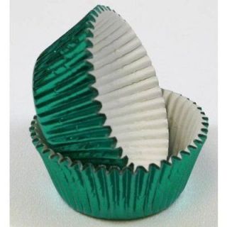 Fox Run 32 Green Foil Standard Bake Muffin Cups Cupcake Liners 