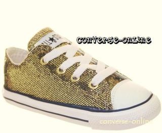 kids converse all star gold glitter party ox size uk