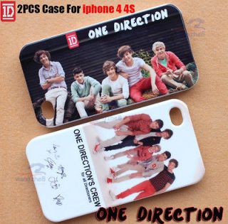 Newly listed 2x 1D One Direction White Hard Back Case Cover for iphone 