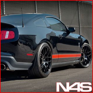 20 FORD MUSTANG SHELBY GT500 CONCAVE MATTE BLACK STAGGERED WHEELS 