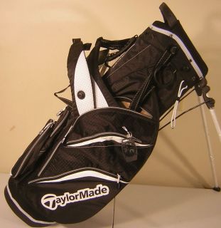 New 2012 TaylorMade Golf PureLite 3.0 Stand Bag Black/White Pure Lite