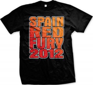 Spain Red Fury 2012 Mens T Shirt Espana Euro Futbol Soccer Team Pride 