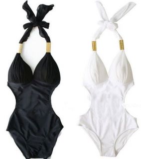 2012 New Sexy Bikini Monokini Swimsuit Halter Pad Backless 2 colors, M 