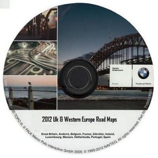 BMW Professional 2012 Sat Nav Road Map DVD Navigation   Uk & Western 