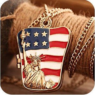 New Vintage retro fashion Statue Stripe Pendant Cheap Locket Necklace 