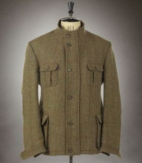 Mens Coll Contemporary Harris Tweed Field Coat with Harris Tweed Cert 