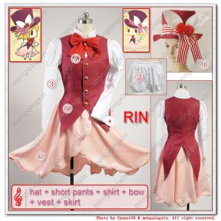 VOCALOID 2 Kagamine Rin Alice In Musicland Cosplay costume custom made 