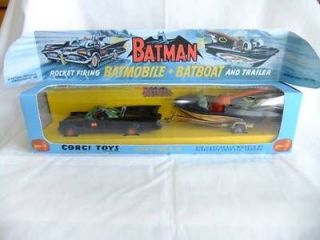 Vintage CORGI Mini Diecast Batman Robin Batmobile Boat + Car Patrol 