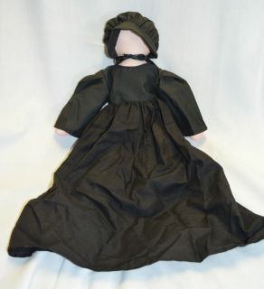 15 Cloth Fabric Amish Doll Girl Black Long Dress Clothing No Faces 