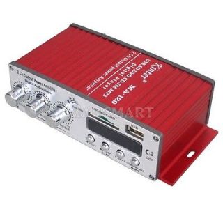 Red Gigital Audio Player USB  FM Amplifier with Remote Sending Line 