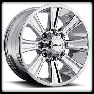 18 MKW OFFROAD M87 CHROME RIMS & TOYO LT285 75 18 OPEN COUNTRY MT 