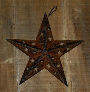 primitive rusty black barn stars w star cutouts