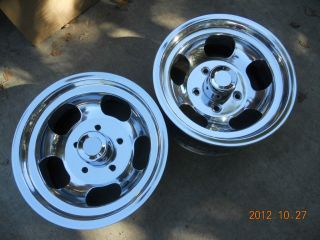 JUST POLISHED 15x7 INDY SLOT MAG WHEELS FORD TRUCK GASSER JEEP DRAG 