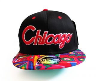kb ethos premium head wear snapback chicago red on black