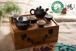 traveller s bamboo gongfu yixing clay teaset 8 pcs from