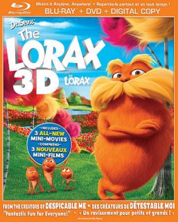 dr seuss the lorax blu ray dvd 2012 canadian 3d