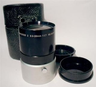 Canon C 8 Converter 2 C8 6.5 26mm f 1.7 for 8mm video camera w/ case 