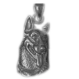 german shepherd dog head charm 925 sterling silver time left