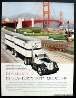 diamond t 1948 model 810 extra heavy duty truck brochure  