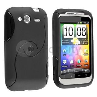 New Black S TPU Phone Skin Gel Soft Cover Case For HTC Wildfire S