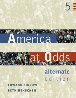 America at Odds by Beth Henschen and Edward Sidlow 2005, Paperback 
