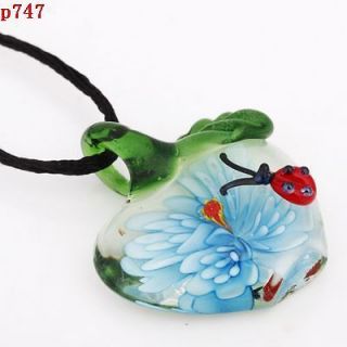 1pc new novel apple lampwork Murano flower glass beaded pendant 