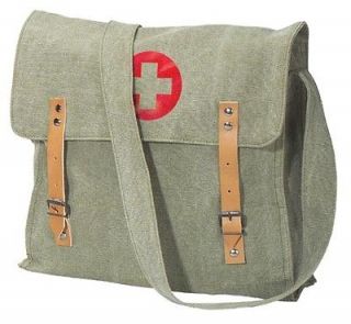 SALE Vintage Style Green Military Para Medic Shoulder Bag Messenger 