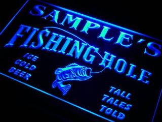 qx tm Name Personalized Custom Fly Fishing Hole Den Bar Beer Gift Neon 