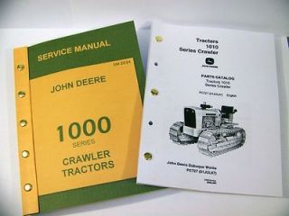 JOHN DEERE 1010 CRAWLER TRACTOR SERVICE AND PART CATALOG NEW MANUALS 