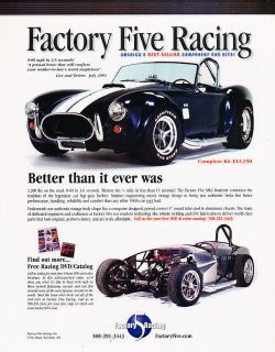 2006 Factory Five Racing Cobra Kit Car   Vintage Advertisement Ad A19 