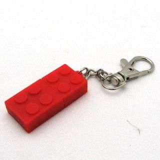 Red 4GB Capacity Lego Style Plastic keychain USB 2.0 Flash Drives 