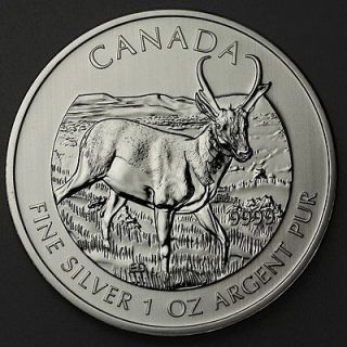 2013 Canada Pronghorn Antelope 1oz Silver.9999 Fi​ne, Canadian 