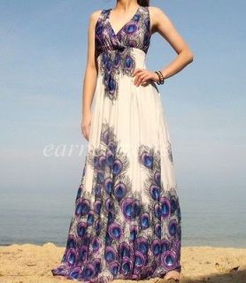 New Party Evening Peacock Plus Size Formal Wedding Maxi Long Dress 3X 