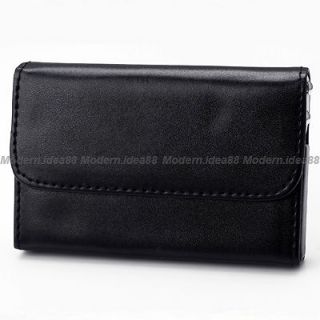 NEW GIFT MESS PURE BLACK LEATHEROID WALLET ALUMINUM BUSINESS CREDIT 