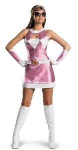 Adult Deluxe Power Ranger Pink Ranger Halloween Costume Dress Up