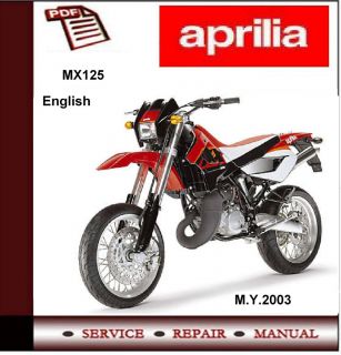 aprilia mx125 mx 125 workshop service manual from united kingdom