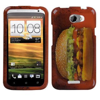 Burger Lover Food Fight Collection Phone Snap on Hard Case For HTC One 