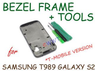 Black Middle Chassis Frame Bezel+Tool for TMobile Samsung T989 Galaxy 