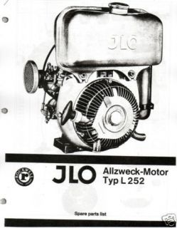 jlo allweck motor type l 252 snowmobile parts manual time