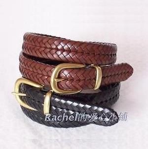 New Coach Mens Leather Braid Belt 90261 / 5922   Brown or Black & All 