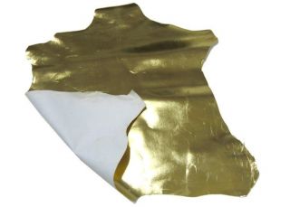 metallic leather hide gold in Leather Hides & Fur Pelts