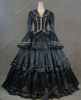   Victorian Brocade and Cotton Ball Gown Dress Prom Reenactment 188 XXL